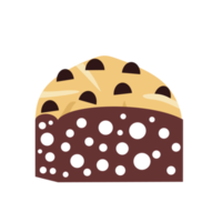 Chocolate cake icon illustration, homemade bake png