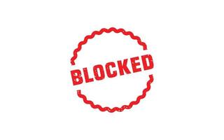 BLOCKED rubber stamp with grunge style on white background vector