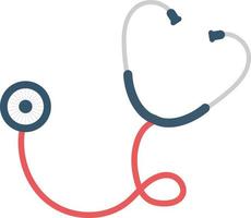 stethoscope icon in flat style heart diagnostic vector