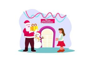 Christmas with Loved Ones Flat Design vector