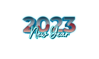 2023 text in retro style png