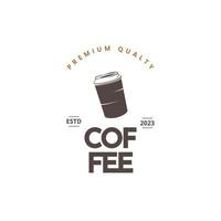 diseño de plantilla de ilustración de logotipo de café clásico vector