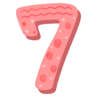 Pink Valentines Number png