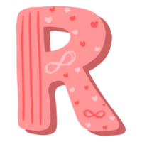 Pink Valentines Alphabet png