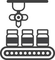 conveyor machinery illustration in minimal style vector