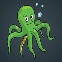 cartoon octopus with vector pro illustration