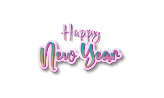 modern 2023 new year celebration text png