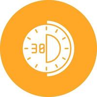 Half Time Glyph Circle Icon vector