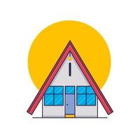 House vector icon illustration. Building icon concept isolated vector. Flat cartoon style illustration