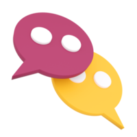 Speech Bubble. 3D rendering. png