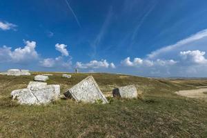 Medieval tombstones in Morine, near Pluzine in Bosnia and Herzegovina photo