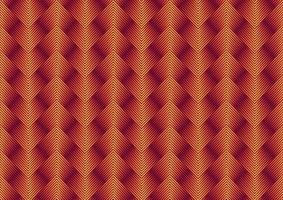 un patrón en zigzag creado a partir de formas geométricas. el oro rojo brillante se ve elegante verticalmente contra la tela bellamente estampada horizontalmente vector