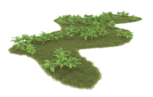 Realistic foliage isolated on transparent background. 3d rendering - illustration png