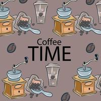 Coffee Doodle Background is appropriate for your coffee shop wall decor. vector