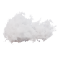 Realistic Fluffy Cloud 3d Render png
