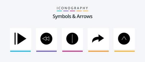Symbols and Arrows Glyph 5 Icon Pack Including . redo. . Creative Icons Design vector