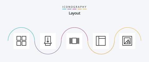 Layout Line 5 Icon Pack Including . view. layout vector