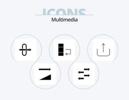 paquete de iconos de glifos multimedia 5 diseño de iconos. . cambiar. . interfaz de usuario vector