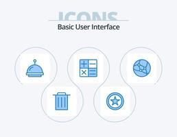 paquete de iconos azul básico 5 diseño de iconos. . calculadora. web vector