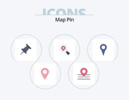 mapa pin flat icon pack 5 diseño de iconos. . mapa. alfiler. ubicación. ubicación vector