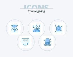 Thanksgiving Blue Icon Pack 5 Icon Design. thanksgiving. camping. thanksgiving. camp fire. thanksgiving icon vector