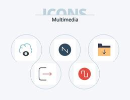 diseño de iconos de paquete de iconos planos multimedia 5. . . dios. insertar. documento vector