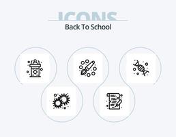 diseño de iconos del paquete de iconos de línea de regreso a la escuela 5. educación. biología. en línea. De vuelta a la escuela. educación vector
