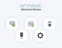 Devices Flat Icon Pack 5 Icon Design. devices. database. technology. base. gadget vector