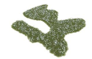 Realistic foliage isolated on transparent background. 3d rendering - illustration png