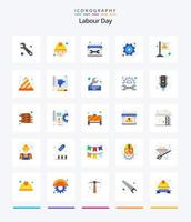 Creative Labour Day 25 Flat icon pack  Such As labor. communist. maintenance. labour. gear vector