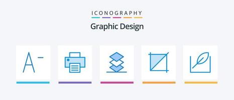 paquete de iconos de diseño azul 5 que incluye . cultivo. verde. diseño de iconos creativos vector