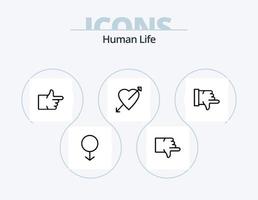 paquete de iconos de línea humana 5 diseño de iconos. . dedo índice. . mano vector