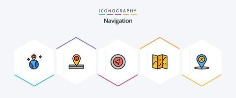 Navigation 25 FilledLine icon pack including . location. delete vector
