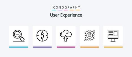 User Experience Line 5 Icon Pack Including . mouse. delete. cursor. plus. Creative Icons Design vector