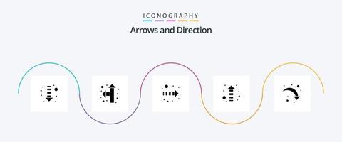 Arrow Glyph 5 Icon Pack Including . down. right. right arrow. refresh vector