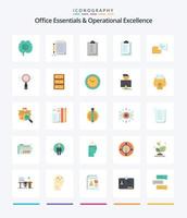 Creative Office Essentials And Operational Exellence 25 Flat icon pack  Such As glass. popup. notepad. message. chat vector