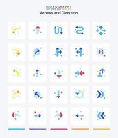 Creative Arrow 25 Flat icon pack  Such As arrow. right arrow. repeat. reload. maximize vector