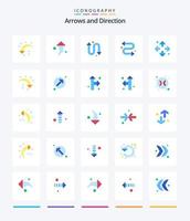 Creative Arrow 25 Flat icon pack  Such As arrow. right arrow. repeat. reload. maximize vector