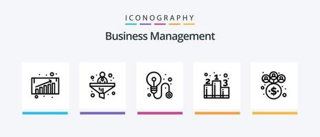 Business Management Line 5 Icon Pack Including business. chart. business. business. jam. Creative Icons Design vector