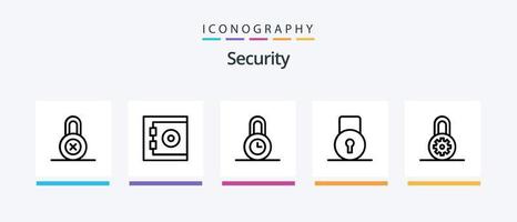 Security Line 5 Icon Pack Including . prison. secret. keyhole. Creative Icons Design vector