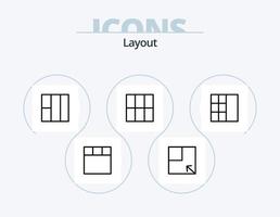 Layout Line Icon Pack 5 Icon Design. . screen. vector