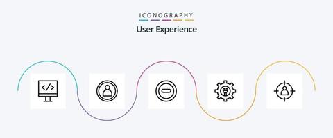 User Experience Line 5 Icon Pack Including human . wrench. setting . vector