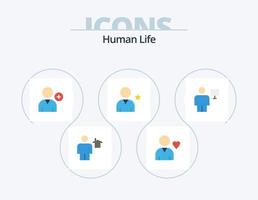 diseño de iconos del paquete de iconos planos humanos 5. computadora. avatar. seguir. usuario. amigo vector