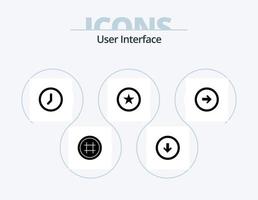 User Interface Glyph Icon Pack 5 Icon Design. button. user. down. interface. user vector