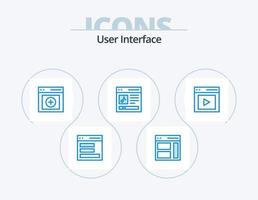 User Interface Blue Icon Pack 5 Icon Design. interface. communication. sidebar. upload vector
