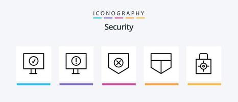 paquete de iconos de la línea de seguridad 5 que incluye . proteccion. seguridad. diseño de iconos creativos vector