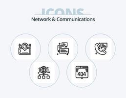 Network And Communications Line Icon Pack 5 Icon Design. . hosting. website. cloud. support vector