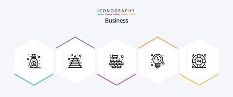 Business 25 Line icon pack including support. help. logic. thinking. brainstorming vector