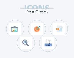Design Thinking Flat Icon Pack 5 Icon Design. file. ai. image. vectors. illustration vector