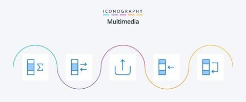 paquete de iconos multimedia blue 5 que incluye . subir. intercambio. columna vector